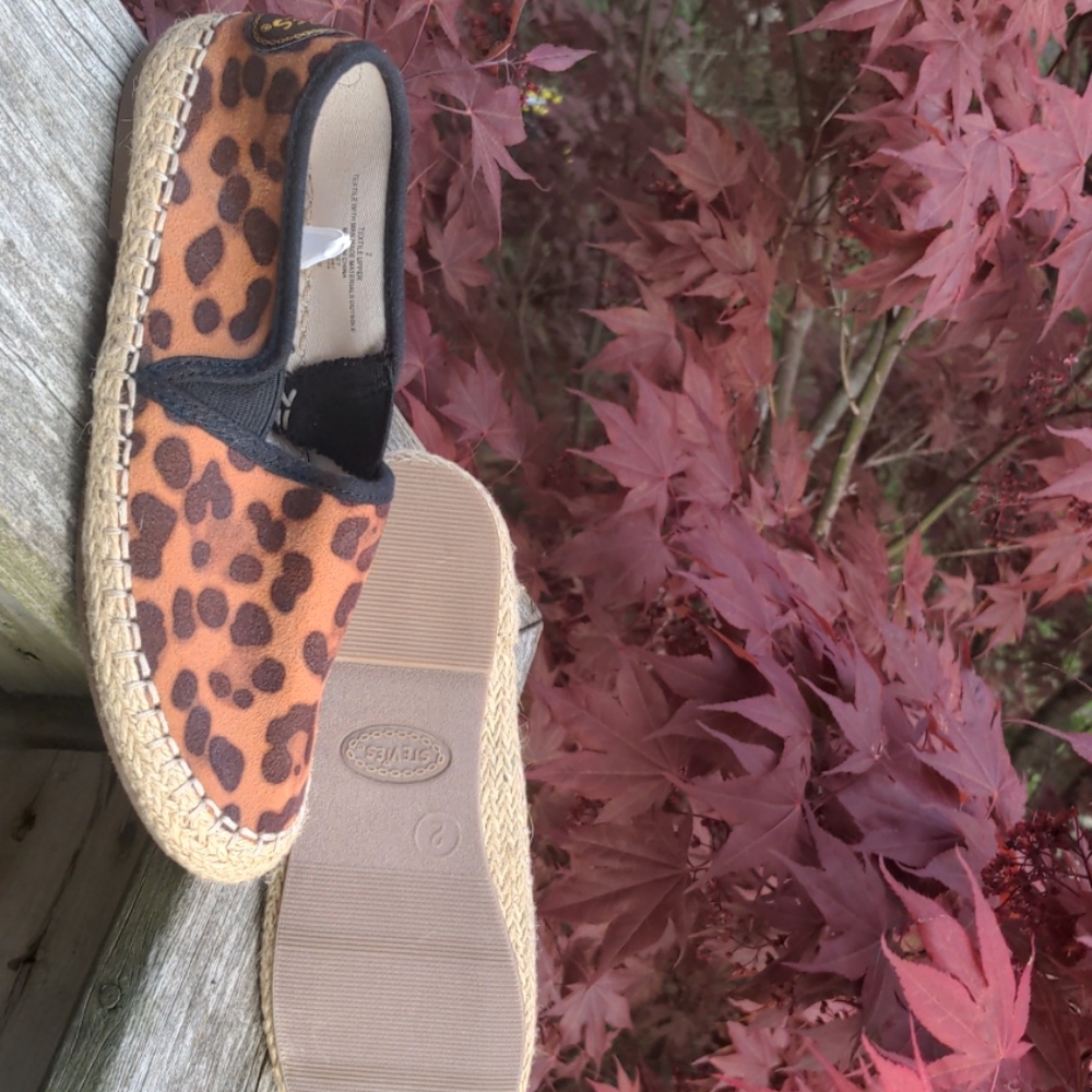 Girls leopard print espadrilles